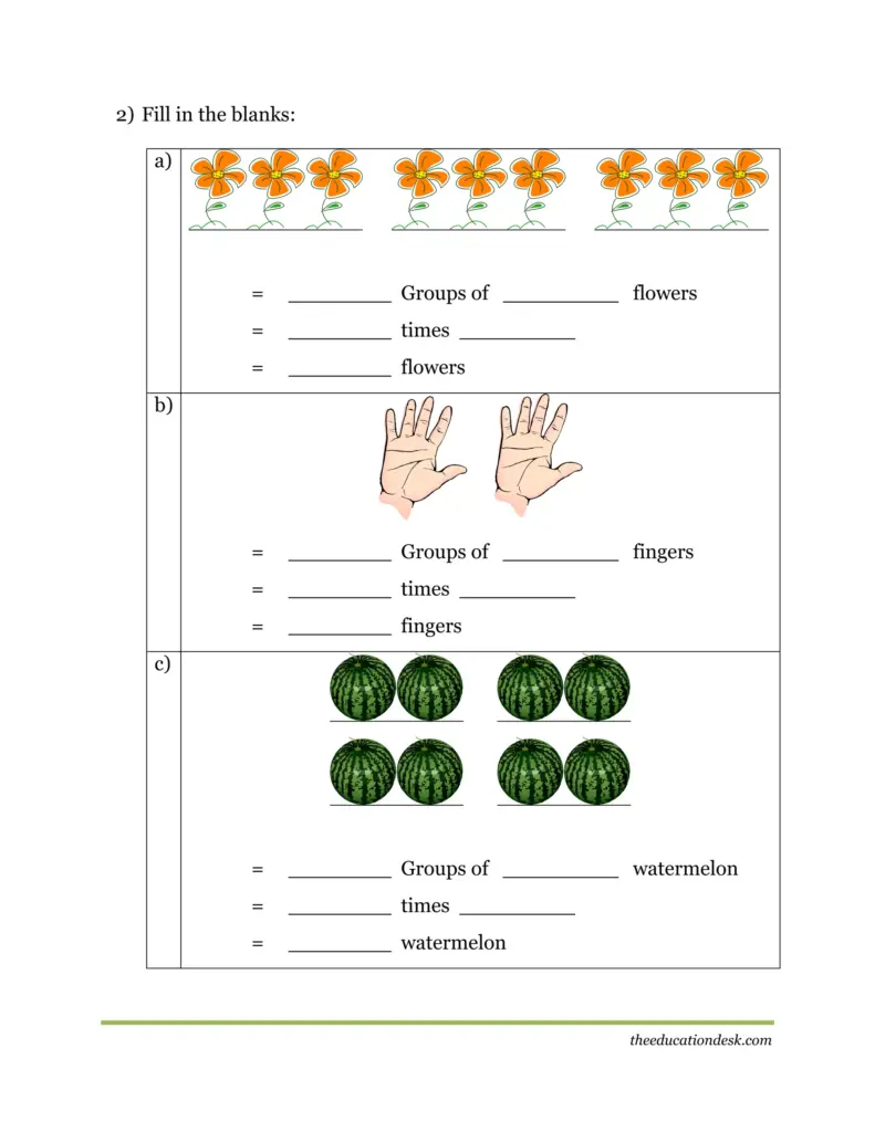 Kv Worksheets for Class 2 Maths