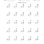 Large Print Printable Mathe Worksheets