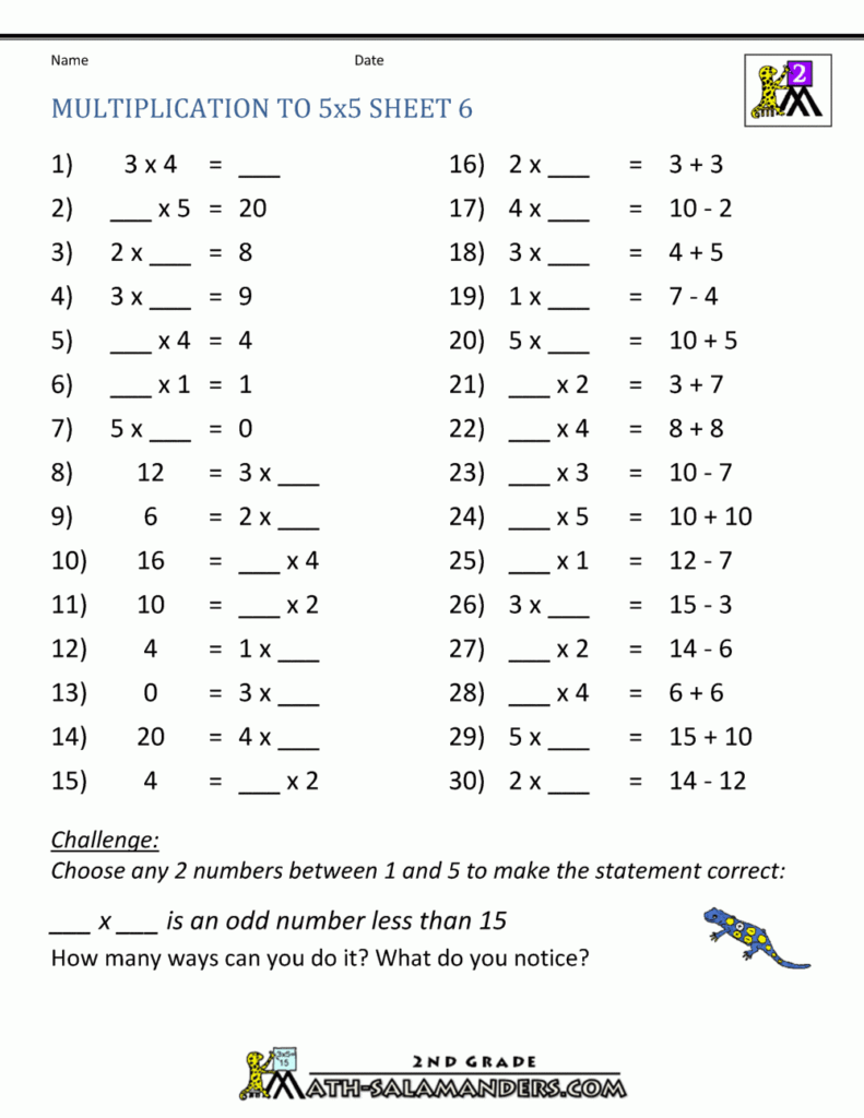 Mad Minute Multiplication Sheets – Free Printable Mad Minute Multiplication Sheets - Free Printable