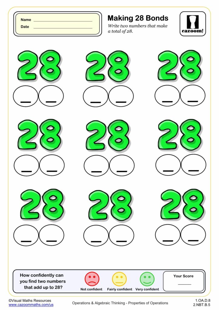 Making True Equations 2nd Grade Worksheets - making 28 worksheet