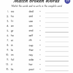 Match Worksheet For Grade 2