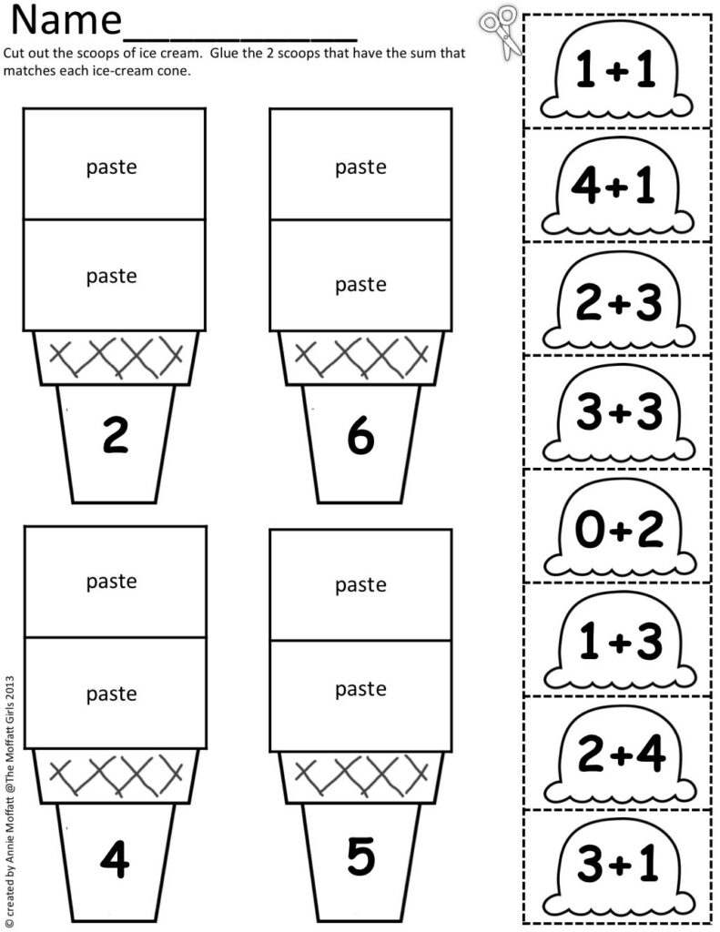 Math Cut Out Problem Worksheet - 43 KINDERGARTEN MATH WORKSHEETS CUT AND PASTE