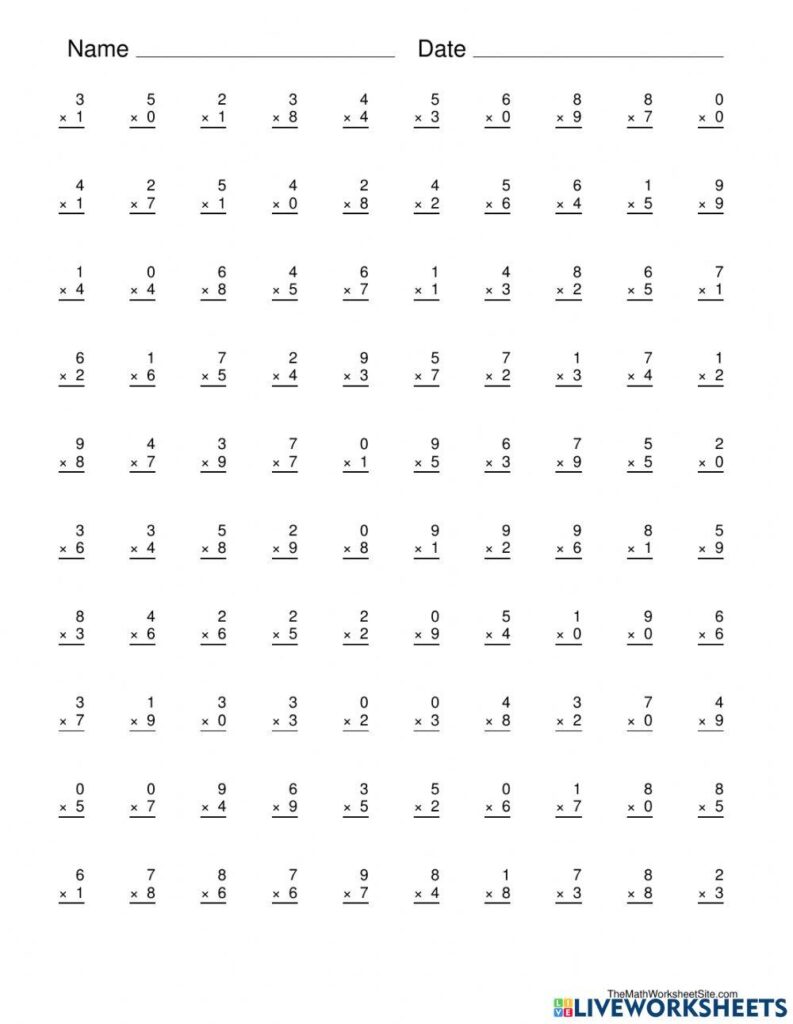 Math Drill 2 | Free Interactive Worksheets | 3942631