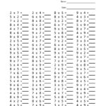 Math Drill Check Your Own Work