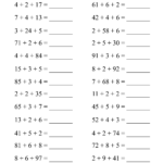 Math Drill Sheets For 3rd Grade