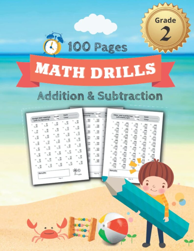 Math drills Grade 2: Timed Test Addition and Subtraction Workbook, 100 … Math drills Grade 2: Timed Test Addition and Subtraction Workbook, 100 ...
