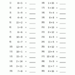 Math Facts Worksheets For 2nd Grade