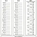 Math Facts Worksheets Multiplication Printable