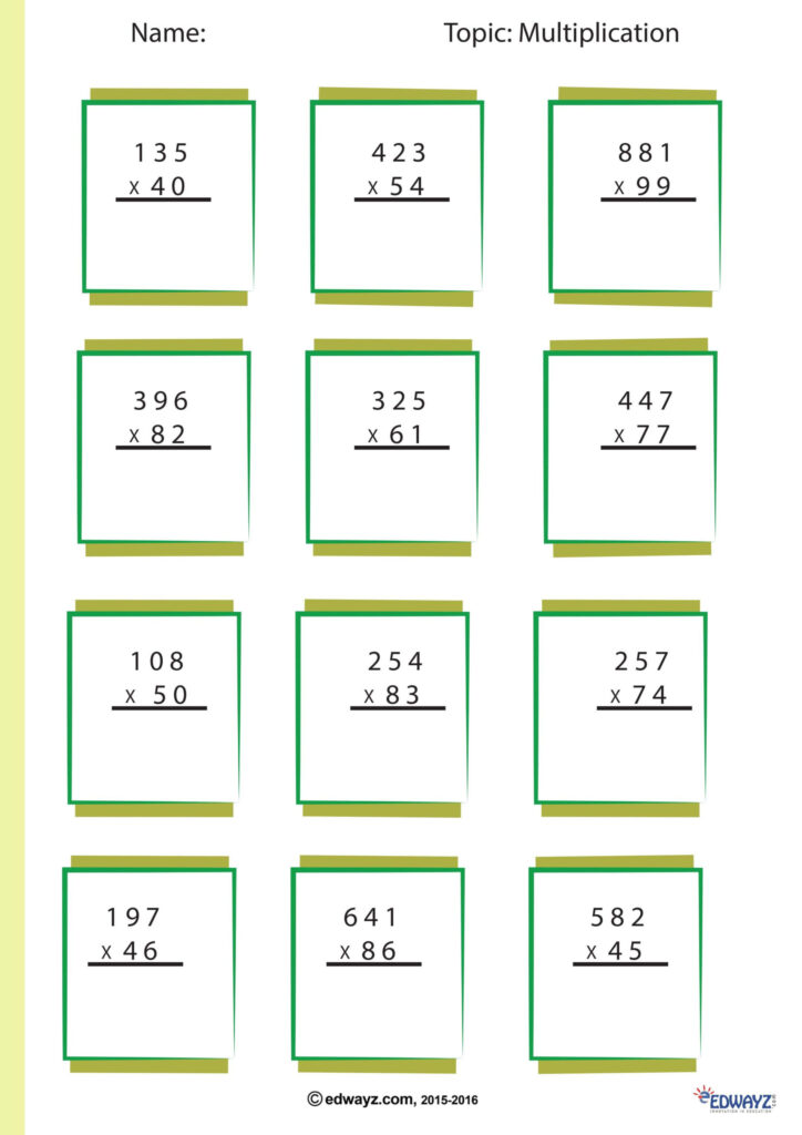 Math For Class 4 Multiplication | Multiplication Worksheets Math For Class 4 Multiplication | Multiplication Worksheets