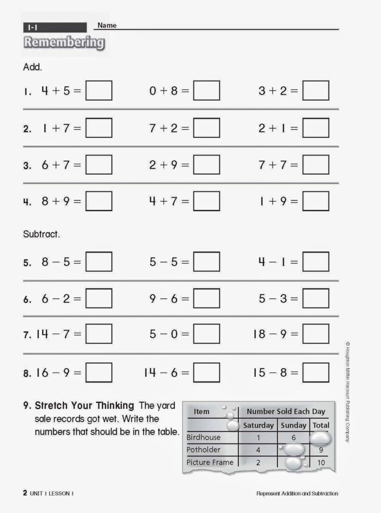 Math Homework Worksheets – Free Printable Math Homework Worksheets - Free Printable