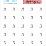 Math Multiplication Worksheets 2 Digit By 1 Digit