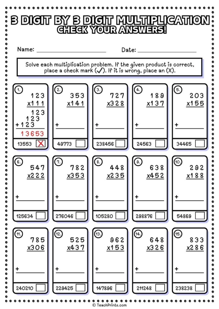 Math Multiplication Worksheets 3 Digit Math Multiplication Worksheets 3 Digit