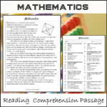 Math Passages With Questions Worksheet