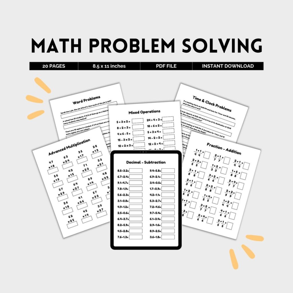 Math Problem Sheet And Others – Math Problem Solving, Math Worksheets, Math Activities, Classroom … Math Problem Sheet And Others - Math Problem Solving, Math Worksheets, Math Activities, Classroom ...