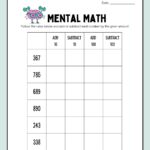 Math Problems Print Out Sheets