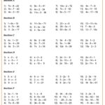 Math Problems Worksheets With Answers
