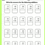 Math Quiz Worksheet For Grade 2