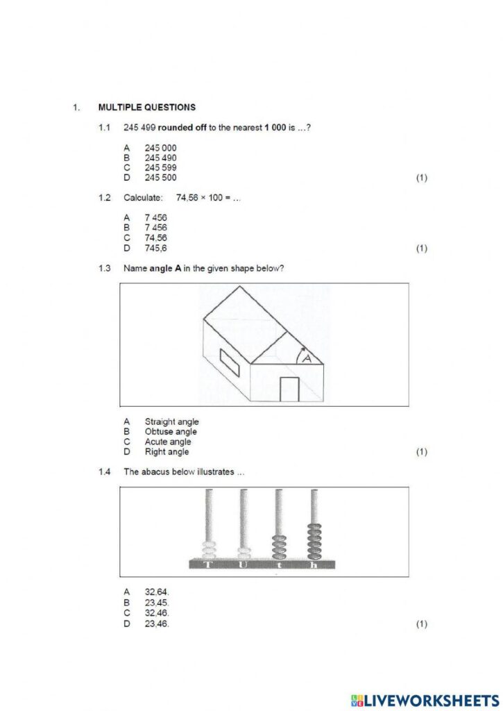 Math Support-Part 1 Math Sheet - Math part 1 | Free Interactive Worksheets | 1278924