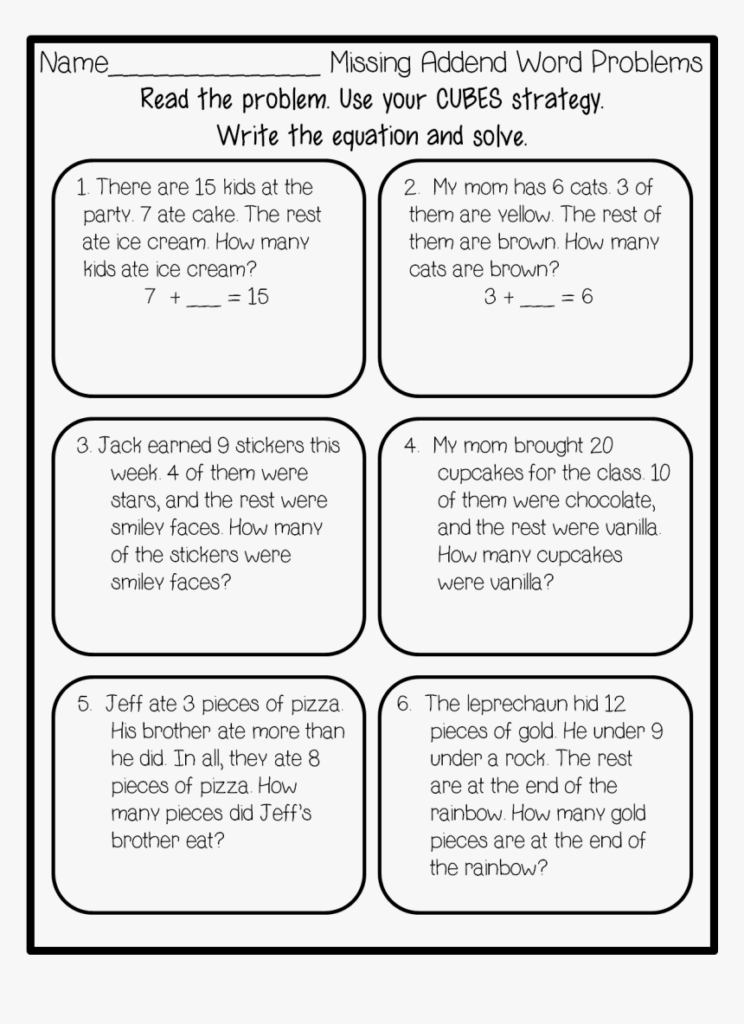 Math Word Problem Practice Sheets - PDF Télécharger math problème Gratuit PDF | PDFprof.com
