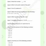 Math Worksheet Of Class 4