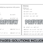 Math Worksheet Practice And Homework - Multiplying Monomials and Polynomials Algebra Practice Worksheet ...