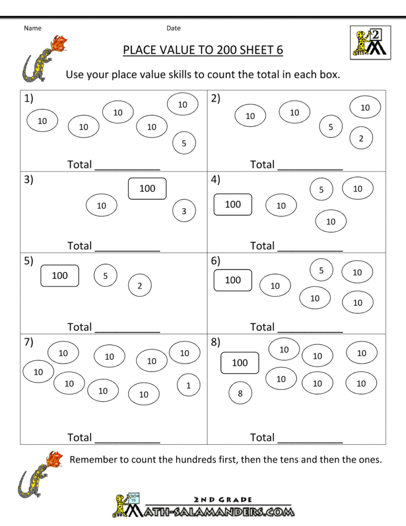 Math Worksheet Second Grade Math Worksheet Second Grade