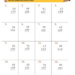 Math Worksheets Double Digit Multiplication