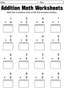 Math Worksheets For 1st And 2nd Graders
