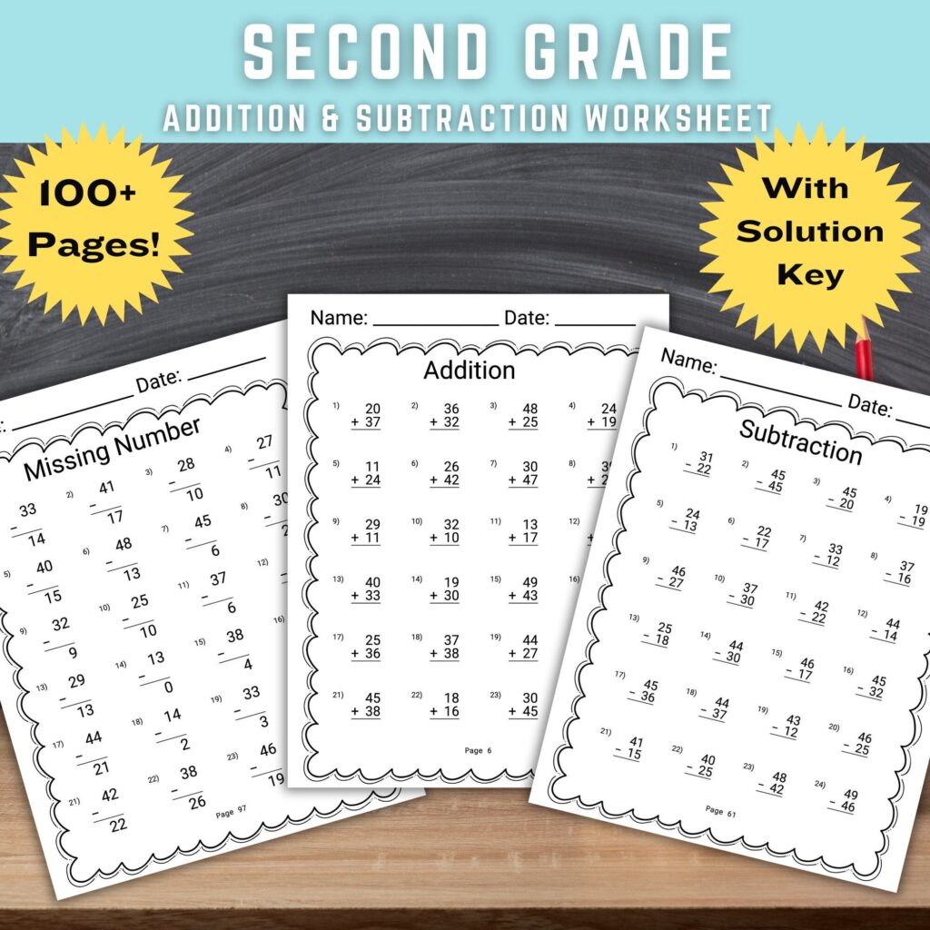 Math Worksheets For 1st Grade Addition And Subtraction Math Worksheets For 1st Grade Addition And Subtraction