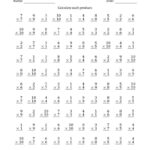 Math Worksheets For 6th Grade Multiplication