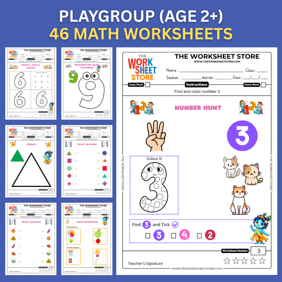 Math Worksheets For Different Age Groups – Math Worksheets for Playgroup (Age 2+) | 46 Pages – The Worksheet Store Math Worksheets For Different Age Groups - Math Worksheets for Playgroup (Age 2+) | 46 Pages – The Worksheet Store