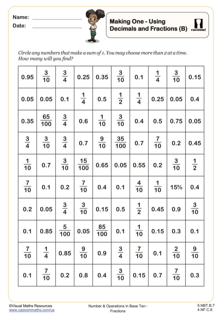Math Worksheets For Fifth Graders