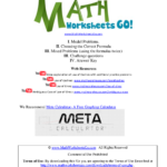 Math Worksheets Go Model Problems