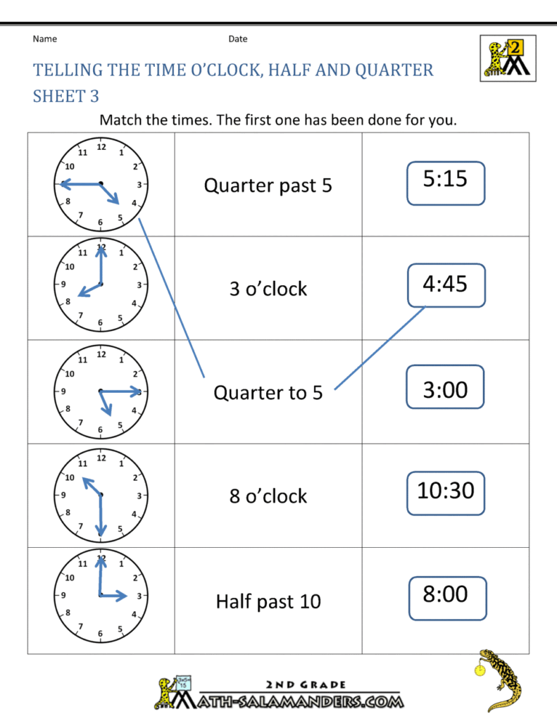 Math Worksheets Grade 2 Clock - Grade 2 Worksheets On Time Order Lengths Of Time Time Worksheets For