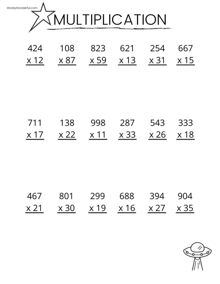 Math Worksheets Grade 4 Free - printable multiplication worksheets