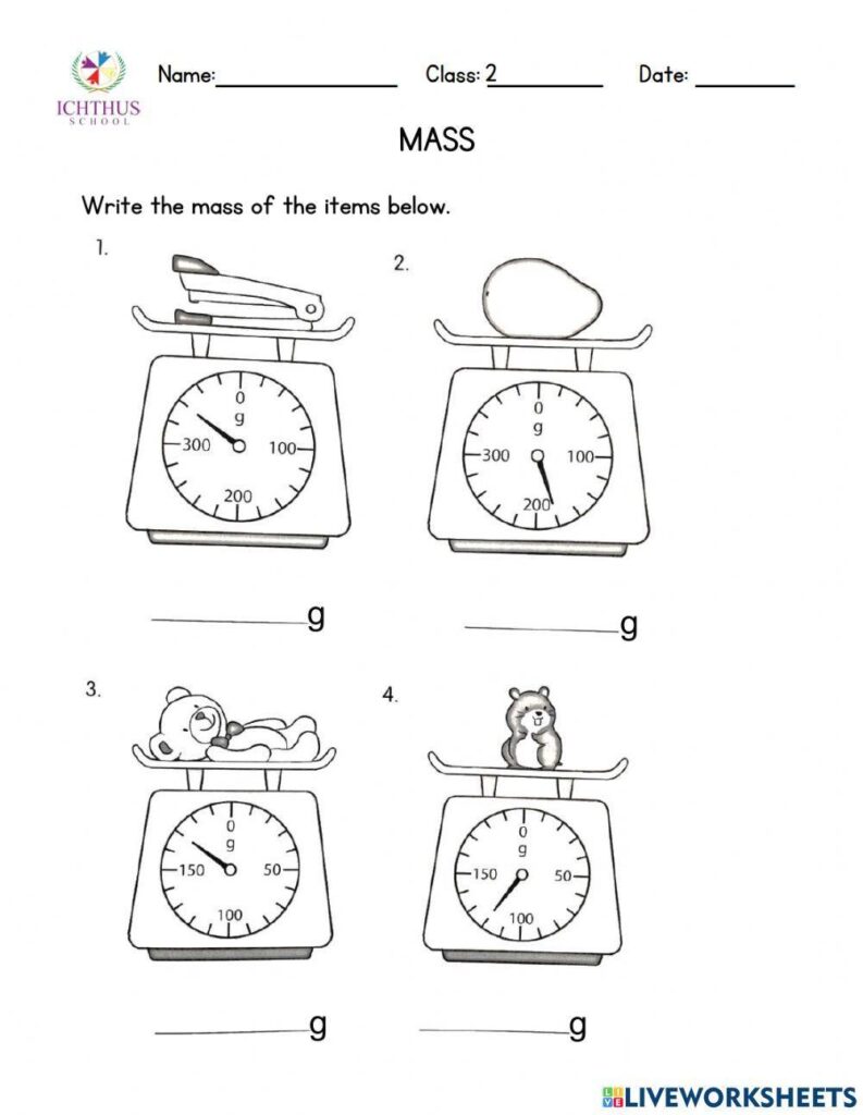 Math Worksheets Mass Grade 2 – Spring Measuring Mass Worksheet WITH Answer Key NO PREP Math Printable … Math Worksheets Mass Grade 2 - Spring Measuring Mass Worksheet WITH Answer Key NO PREP Math Printable ...