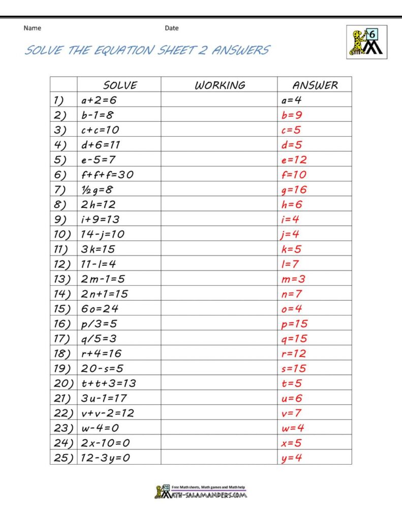 Math Worksheets Printable Online With Answers - Free Printable Math Worksheets With Answers – Printable PDF Template