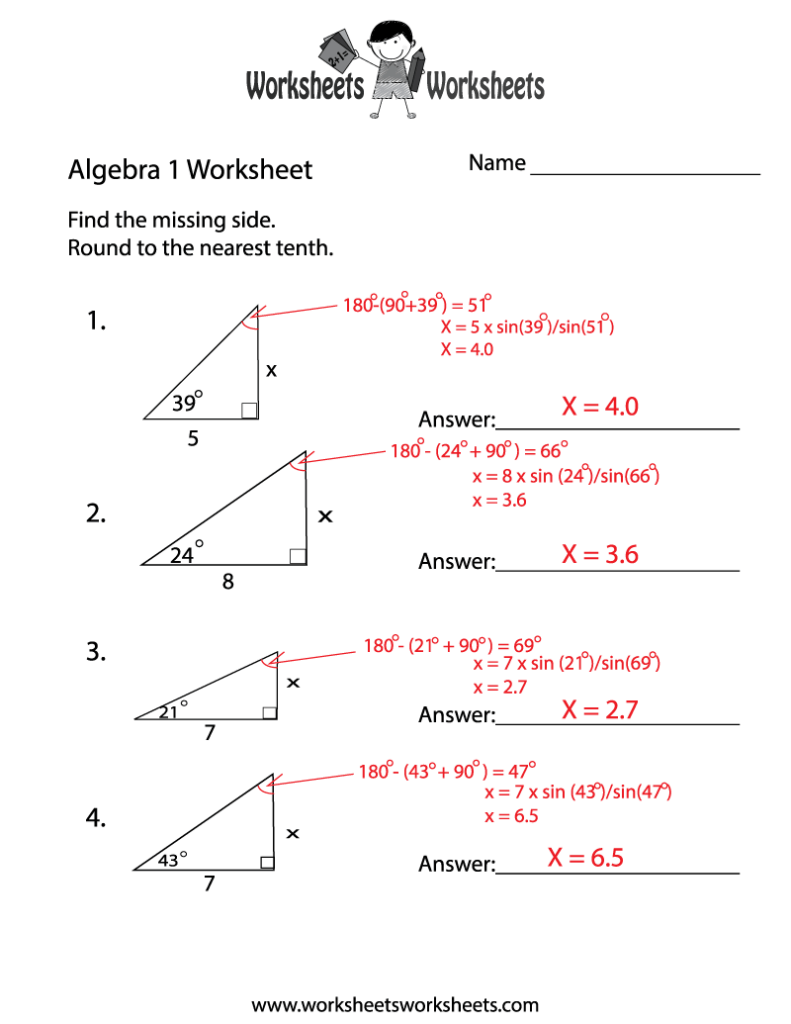 Math Worksheets With Answers – Free Printable Answer Keys | Worksheets ...