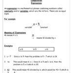 Mathematical Expressions Worksheet 3rd Grade