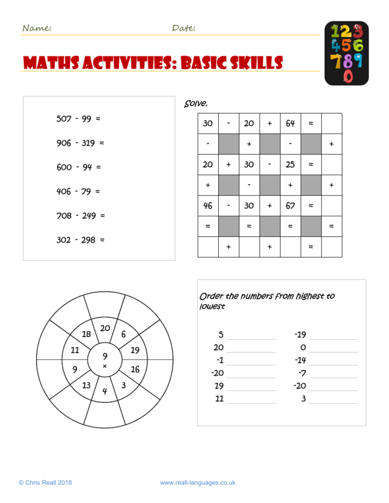 Maths Basic Skills Worksheets Ks2 - 100 Activity Sheets for KS2 Mathematics. Basic Skills | Teaching ...