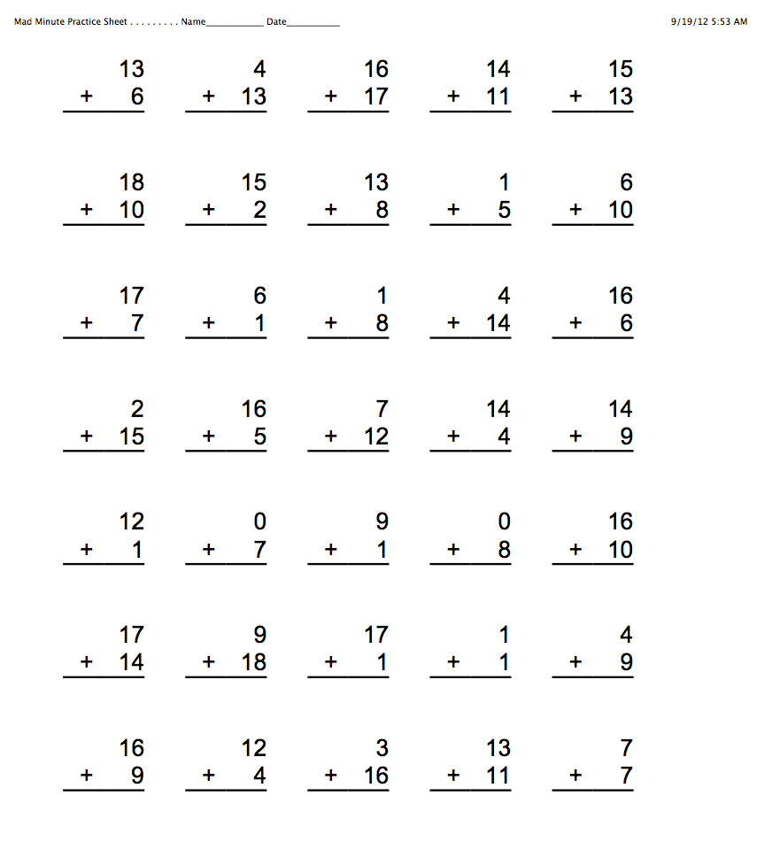 Maths Homework Sheets Maths Homework Sheets