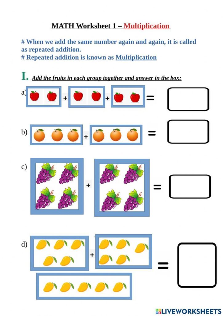Maths Multiplication Worksheet For Class 1 - Free 1 Digit Multiplication Worksheet - Multiply by 0s and 1s ...