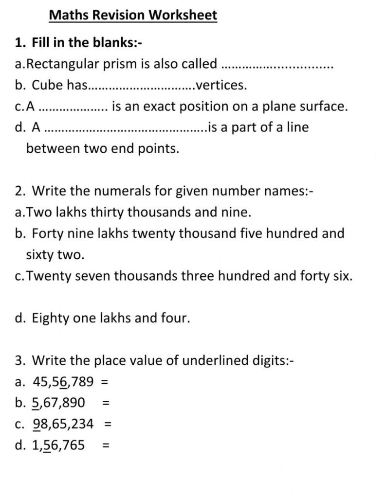 Maths Revision Worksheets For Class 4 – Maths Revision … | Free Interactive Worksheets | 5878957 Maths Revision Worksheets For Class 4 - Maths Revision … | Free Interactive Worksheets | 5878957