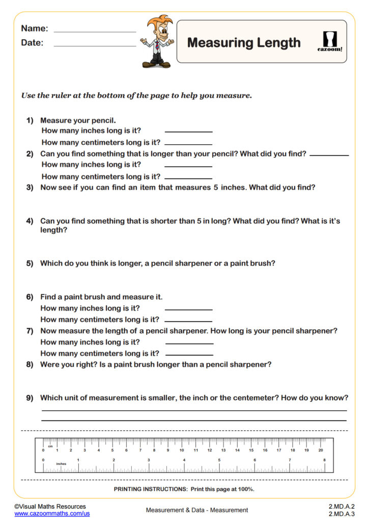 Measuring Length | Fun and Engaging 2nd Grade PDF Worksheets … Measuring Length | Fun and Engaging 2nd Grade PDF Worksheets ...