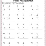 Mixed Single Digit Multiplication Worksheets
