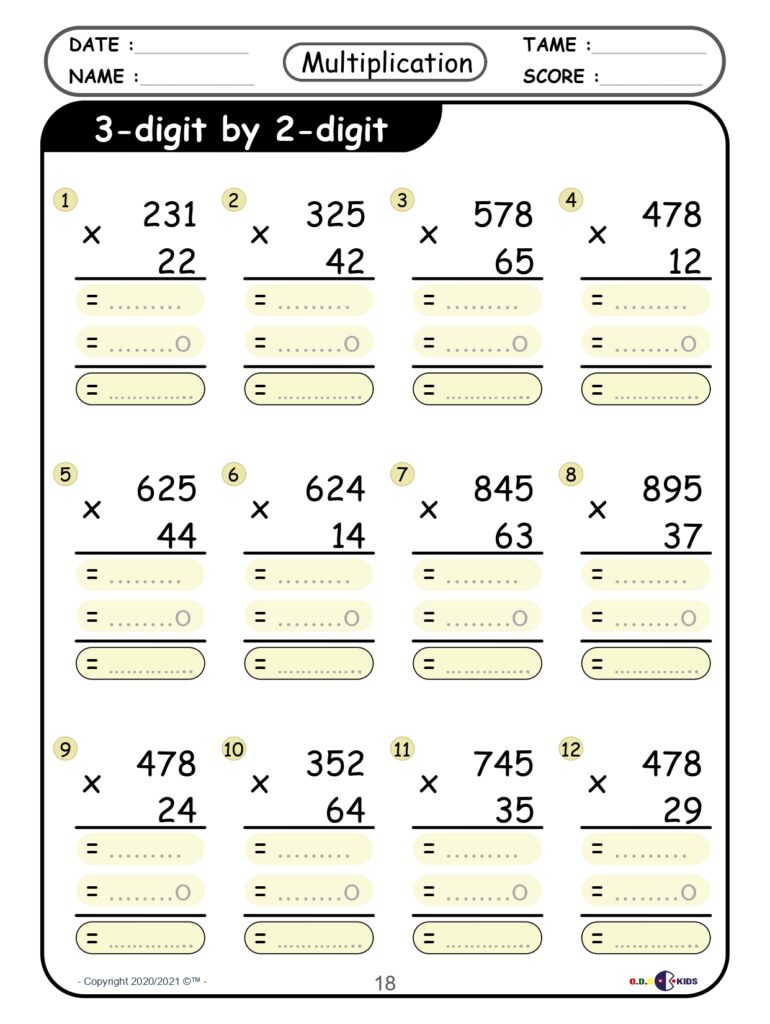 Multi-Digit Multiplication Mastery Worksheets from 2-Digit to 4-Digit … Multi-Digit Multiplication Mastery Worksheets from 2-Digit to 4-Digit ...