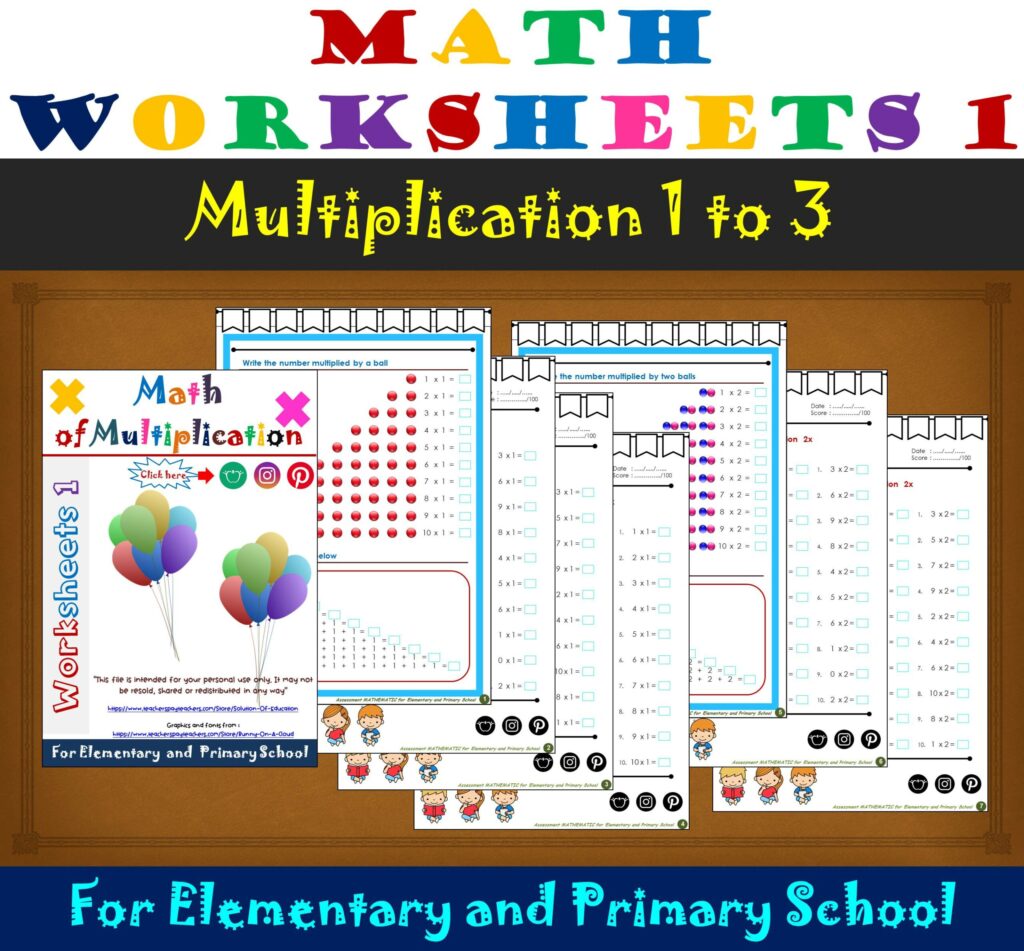 Multiplication 1 2 3 Worksheet - By 1 Multiplication Worksheets