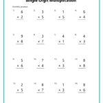 Multiplication 1 By 1 Digit Worksheet