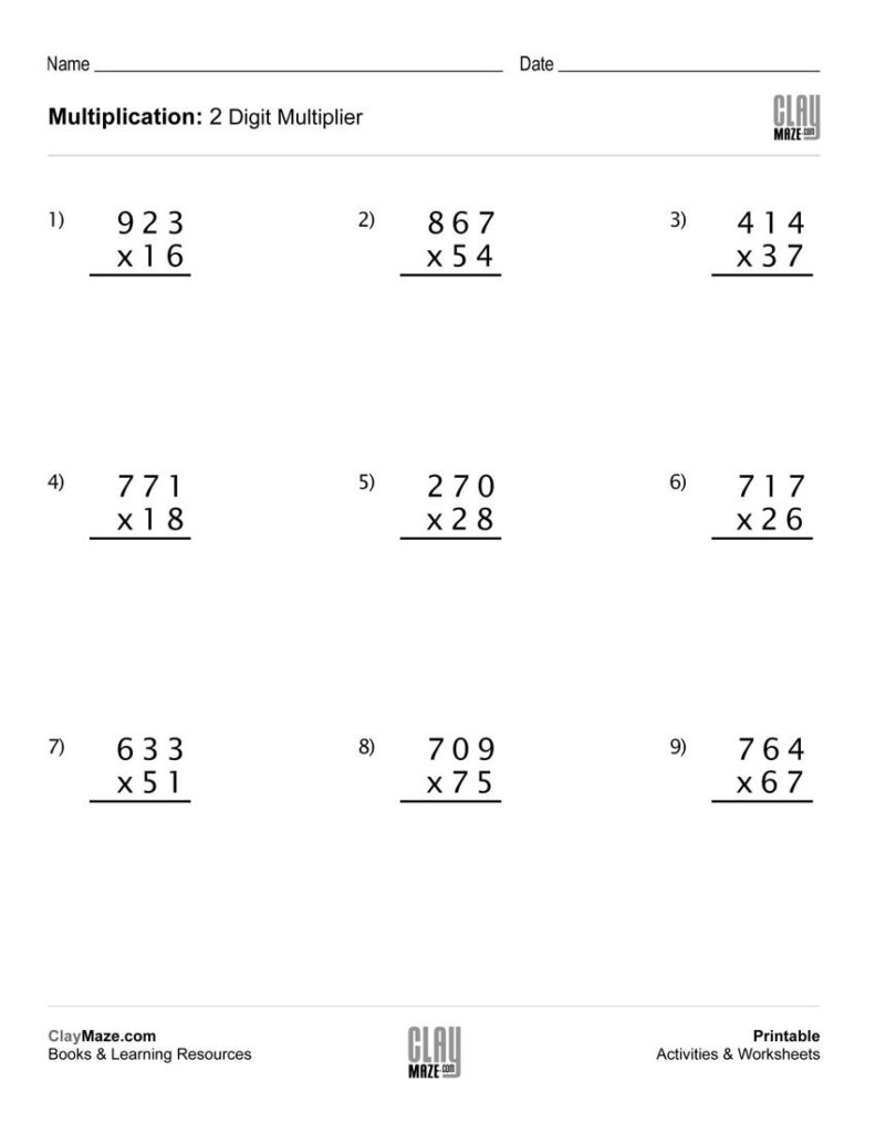 Multiplication 2 And 3 Digit Worksheets – Multiplication Worksheets 3 Digit By 2 Digit – Printable Preschool … Multiplication 2 And 3 Digit Worksheets - Multiplication Worksheets 3 Digit By 2 Digit - Printable Preschool ...