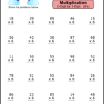 Multiplication 2-Digit By 1 Digit Worksheet